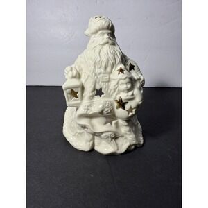 Mikasa Holiday Elegance Santa Tealight Candle Holder Porcelain